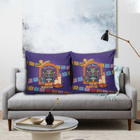 Mexico Day Of The Dead Pillow Cover Sombrero Sugar Skull Marigold Pan De Muerto - Wonder Print Shop