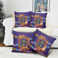 Mexico Day Of The Dead Pillow Cover Sombrero Sugar Skull Marigold Pan De Muerto - Wonder Print Shop