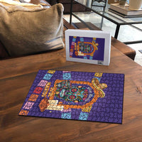 Mexico Day Of The Dead Puzzle Sombrero Sugar Skull Marigold Pan De Muerto - Wonder Print Shop