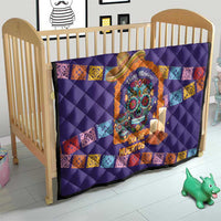Mexico Day Of The Dead Quilt Sombrero Sugar Skull Marigold Pan De Muerto - Wonder Print Shop