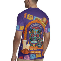Mexico Day Of The Dead Rugby Jersey Sombrero Sugar Skull Marigold Pan De Muerto - Wonder Print Shop