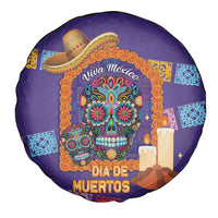 Mexico Day Of The Dead Spare Tire Cover Sombrero Sugar Skull Marigold Pan De Muerto - Wonder Print Shop