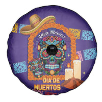 Mexico Day Of The Dead Spare Tire Cover Sombrero Sugar Skull Marigold Pan De Muerto - Wonder Print Shop