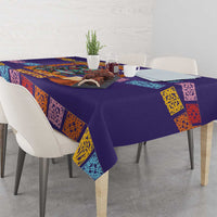 Mexico Day Of The Dead Tablecloth Sombrero Sugar Skull Marigold Pan De Muerto - Wonder Print Shop