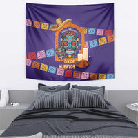 Mexico Day Of The Dead Tapestry Sombrero Sugar Skull Marigold Pan De Muerto - Wonder Print Shop