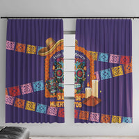 Mexico Day Of The Dead Window Curtain Sombrero Sugar Skull Marigold Pan De Muerto - Wonder Print Shop