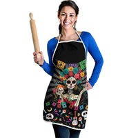 Mexican La Catrina Apron Viva Mexico Dia De Muertos - Wonder Print Shop
