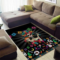 Mexican La Catrina Area Rug Viva Mexico Dia De Muertos - Wonder Print Shop