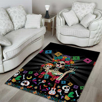 Mexican La Catrina Area Rug Viva Mexico Dia De Muertos - Wonder Print Shop