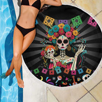 Mexican La Catrina Beach Blanket Viva Mexico Dia De Muertos - Wonder Print Shop