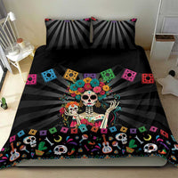 Mexican La Catrina Bedding Set Viva Mexico Dia De Muertos - Wonder Print Shop