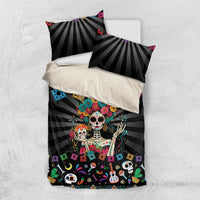 Mexican La Catrina Bedding Set Viva Mexico Dia De Muertos - Wonder Print Shop
