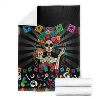 Mexican La Catrina Blanket Viva Mexico Dia De Muertos - Wonder Print Shop