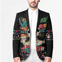 Mexican La Catrina Blazer Viva Mexico Dia De Muertos - Wonder Print Shop