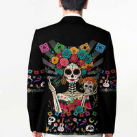 Mexican La Catrina Blazer Viva Mexico Dia De Muertos - Wonder Print Shop
