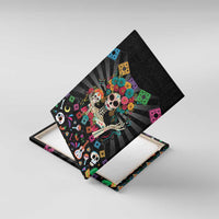 Mexican La Catrina Canvas Wall Art Viva Mexico Dia De Muertos - Wonder Print Shop