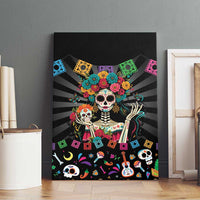 Mexican La Catrina Canvas Wall Art Viva Mexico Dia De Muertos - Wonder Print Shop