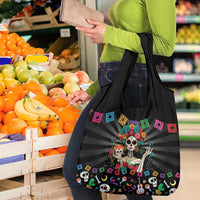 Mexican La Catrina Grocery Bag Viva Mexico Dia De Muertos - Wonder Print Shop