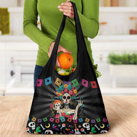 Mexican La Catrina Grocery Bag Viva Mexico Dia De Muertos - Wonder Print Shop
