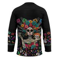 Mexican La Catrina Hockey Jersey Viva Mexico Dia De Muertos - Wonder Print Shop