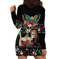 Mexican La Catrina Hoodie Dress Viva Mexico Dia De Muertos - Wonder Print Shop