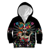 Mexican La Catrina Kid Hoodie Viva Mexico Dia De Muertos - Wonder Print Shop