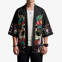 Mexican La Catrina Kimono Viva Mexico Dia De Muertos - Wonder Print Shop