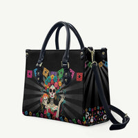 Mexican La Catrina Leather Bag Viva Mexico Dia De Muertos - Wonder Print Shop