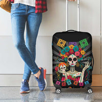 Mexican La Catrina Luggage Cover Viva Mexico Dia De Muertos - Wonder Print Shop