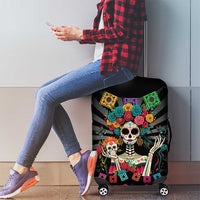Mexican La Catrina Luggage Cover Viva Mexico Dia De Muertos - Wonder Print Shop