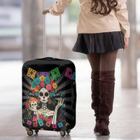 Mexican La Catrina Luggage Cover Viva Mexico Dia De Muertos - Wonder Print Shop