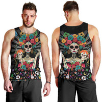 Mexican La Catrina Men Tank Top Viva Mexico Dia De Muertos - Wonder Print Shop