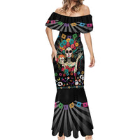 Mexican La Catrina Mermaid Dress Viva Mexico Dia De Muertos - Wonder Print Shop