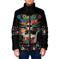 Mexican La Catrina Padded Jacket Viva Mexico Dia De Muertos - Wonder Print Shop