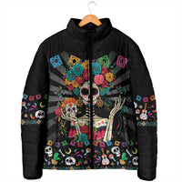 Mexican La Catrina Padded Jacket Viva Mexico Dia De Muertos - Wonder Print Shop