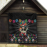 Mexican La Catrina Quilt Viva Mexico Dia De Muertos - Wonder Print Shop