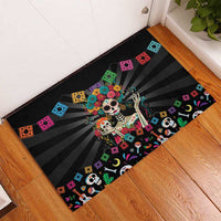 Mexican La Catrina Rubber Doormat Viva Mexico Dia De Muertos - Wonder Print Shop