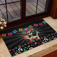 Mexican La Catrina Rubber Doormat Viva Mexico Dia De Muertos - Wonder Print Shop