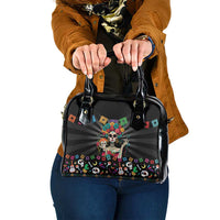 Mexican La Catrina Shoulder Handbag Viva Mexico Dia De Muertos - Wonder Print Shop