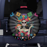 Mexican La Catrina Spare Tire Cover Viva Mexico Dia De Muertos - Wonder Print Shop