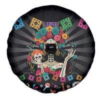 Mexican La Catrina Spare Tire Cover Viva Mexico Dia De Muertos - Wonder Print Shop