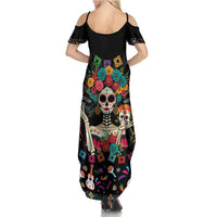 Mexican La Catrina Summer Maxi Dress Viva Mexico Dia De Muertos - Wonder Print Shop