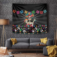 Mexican La Catrina Tapestry Viva Mexico Dia De Muertos - Wonder Print Shop