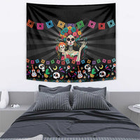 Mexican La Catrina Tapestry Viva Mexico Dia De Muertos - Wonder Print Shop