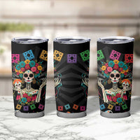 Mexican La Catrina Tumbler Cup Viva Mexico Dia De Muertos - Wonder Print Shop