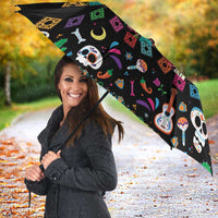 Mexican La Catrina Umbrella Viva Mexico Dia De Muertos - Wonder Print Shop