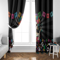 Mexican La Catrina Window Curtain Viva Mexico Dia De Muertos - Wonder Print Shop