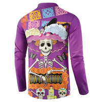 Dia De Muertos Mexico Button Sweatshirt La Calavera Catrina - Wonder Print Shop