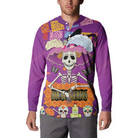 Dia De Muertos Mexico Button Sweatshirt La Calavera Catrina - Wonder Print Shop
