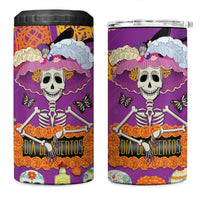 Dia De Muertos Mexico 4 in 1 Can Cooler Tumbler La Calavera Catrina - Wonder Print Shop